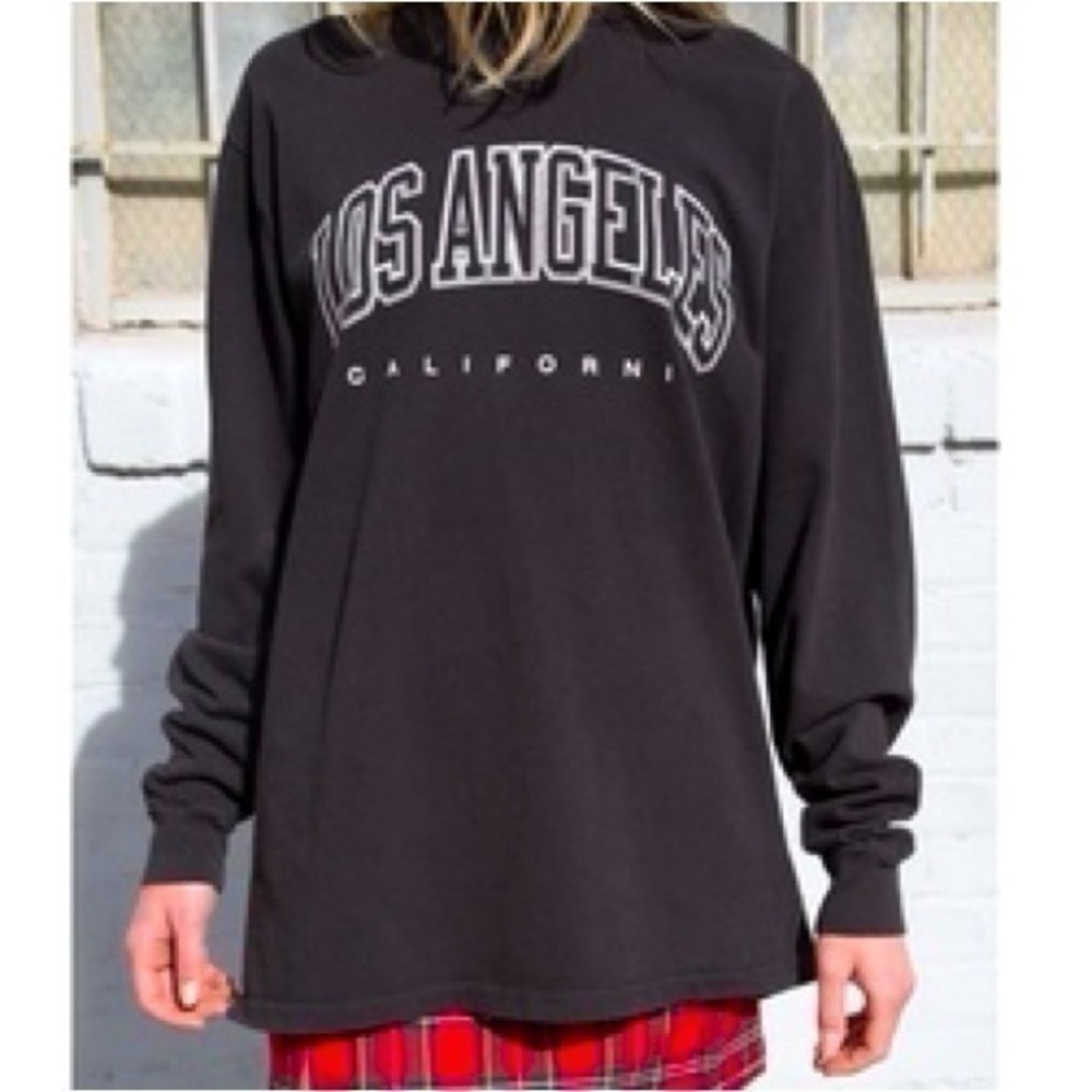 Brandy melville black los angeles california presley top John galt one size